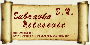 Dubravko Milešević vizit kartica
